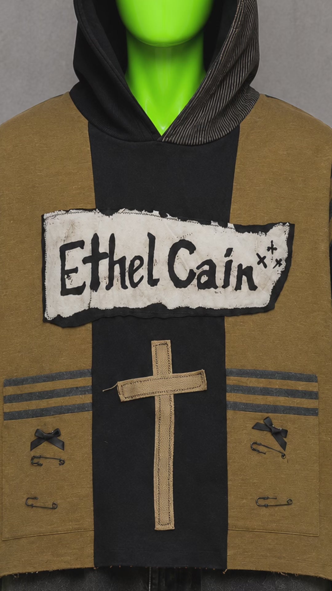 Ethel Cain Cross Gothic Handmade Custom Reworked Hoodie | XL | 1 of 1 Streetwear | Cut & Sew