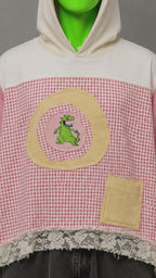 Rugrats Reptar Upcycled Hoodie – Nostalgic Streetwear | Kidcore Throwback | 1of1