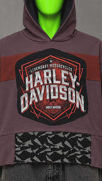 Harley Davidson Motorcycle Streetwear Handmade Custom Reworked Hoodie | XL | 1 of 1 Streetwear | Cut & Sew