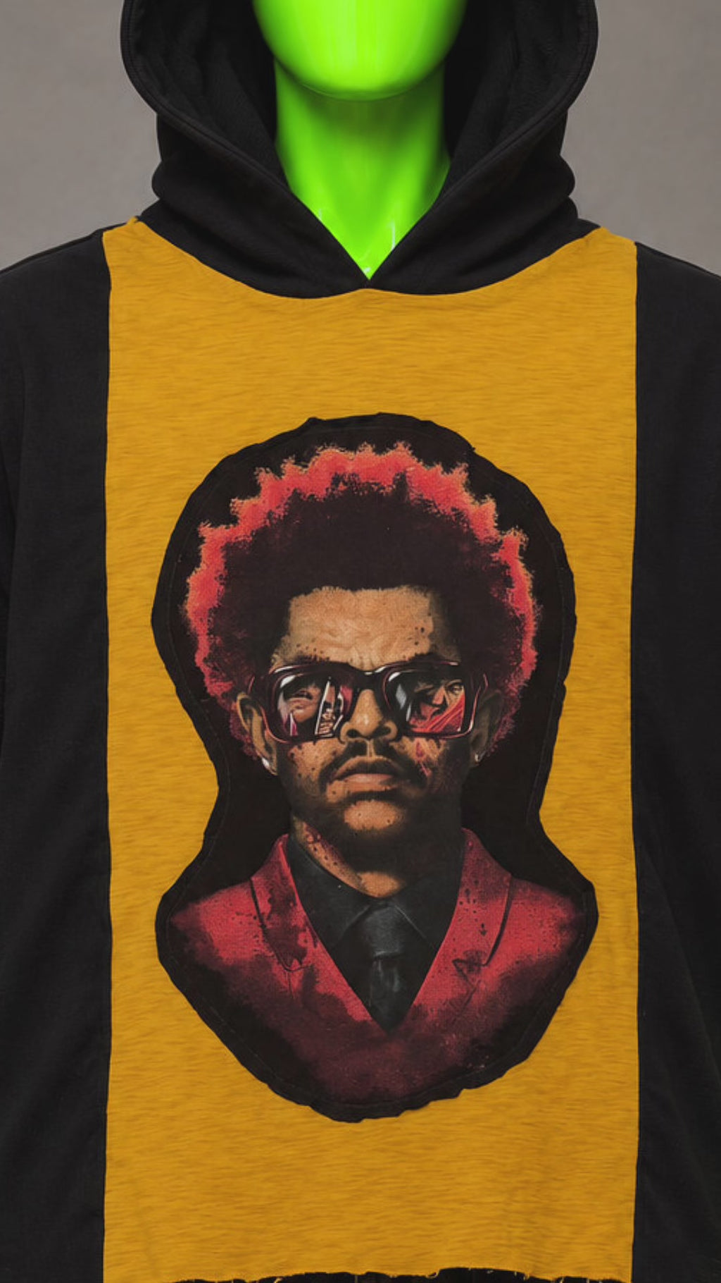 The Weeknd Halloween Horror Handmade Custom Reworked Hoodie | XL | 1 of 1 Streetwear | Cut & Sew