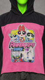 Powerpuff Girls Kidcore Nostalgia Handmade Custom Reworked Hoodie | XL | 1 of 1 Streetwear | Cut & Sew