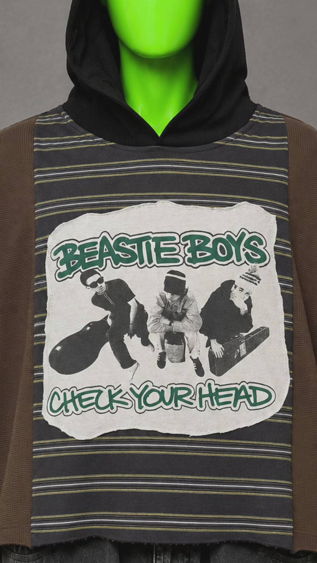 Beastie Boys Hip Hop Streetwear Handmade Custom Reworked Hoodie | XL | 1 of 1 Streetwear | Cut & Sew