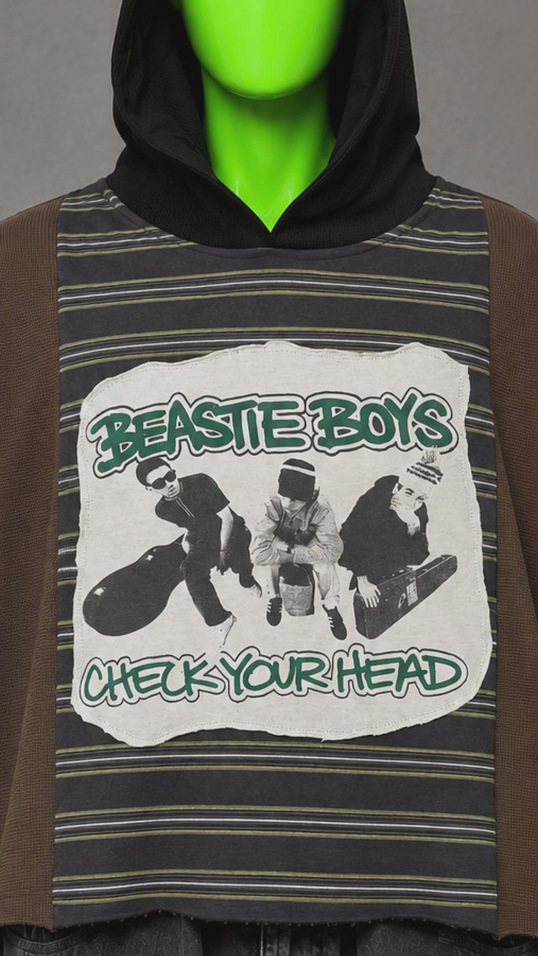 Beastie Boys Hip Hop Streetwear Handmade Custom Reworked Hoodie | XL | 1 of 1 Streetwear | Cut & Sew