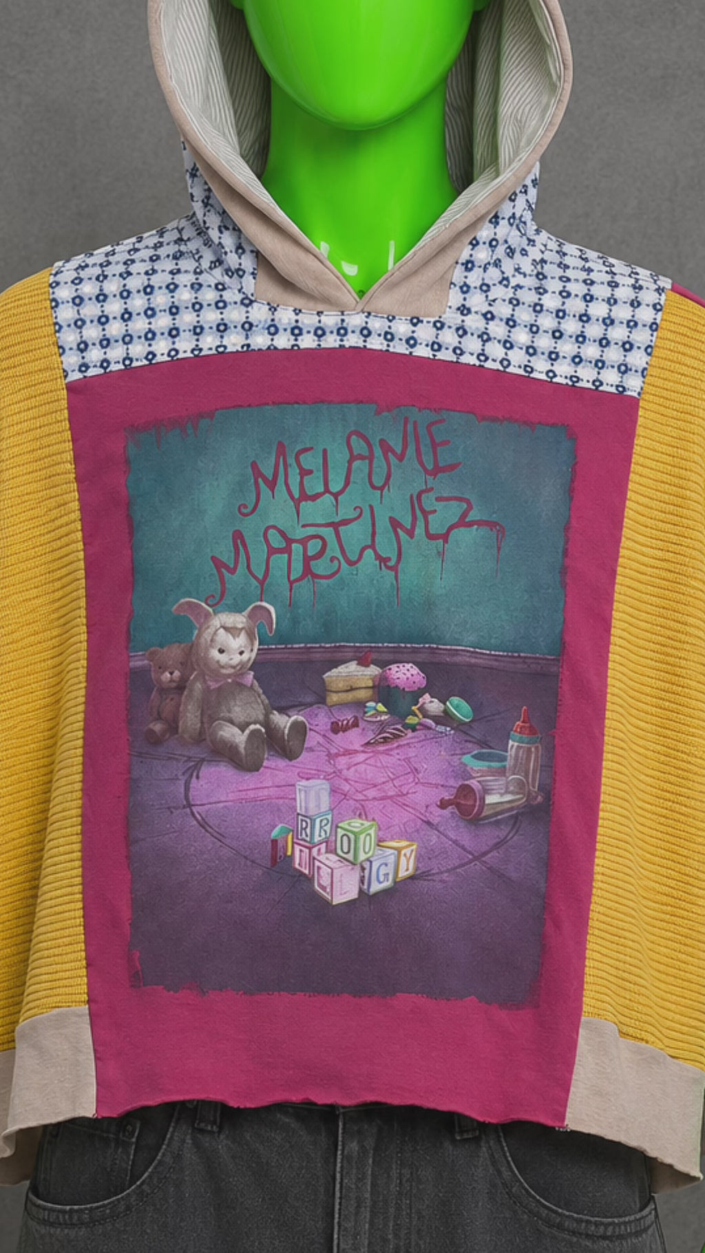 Melanie Martinez Trilogy Oversized Patchwork Hoodie – Indie Grunge | Streetwear