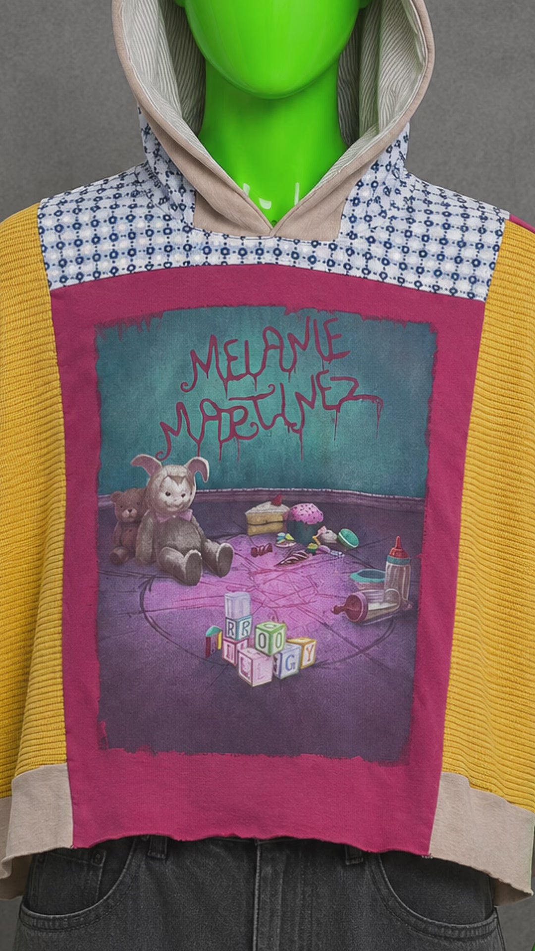 Melanie Martinez Trilogy Oversized Patchwork Hoodie – Indie Grunge | Streetwear