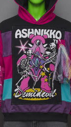Ashnikko Upcycled Hoodie – Festival Streetwear | Rave Aesthetic | Smoochie Girl