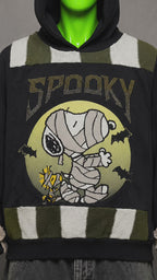 Spooky Snoopy Oversized Patchwork Hoodie – KidCore Streetwear | Y2K Aesthetic