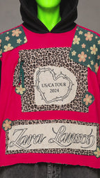 Zara Larson Patchwork R&B Music Handmade Custom Reworked Hoodie | XL | 1 of 1 Streetwear | Cut & Sew