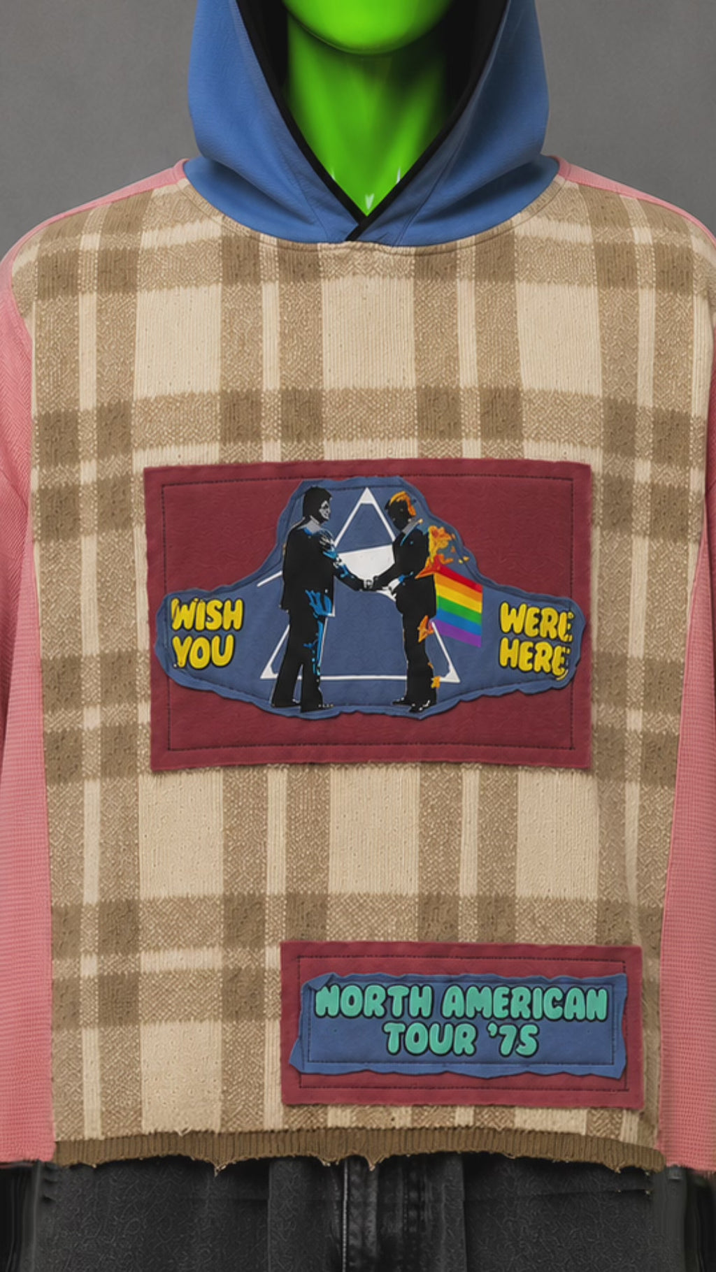 Pink Floyd WYWH Reworked Hoodie – Rock Grunge Streetwear | Y2K Style | 1of1