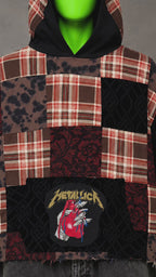 Metallica Patchwork Metal Grunge Handmade Custom Reworked Hoodie | XL | 1 of 1 Streetwear | Cut & Sew