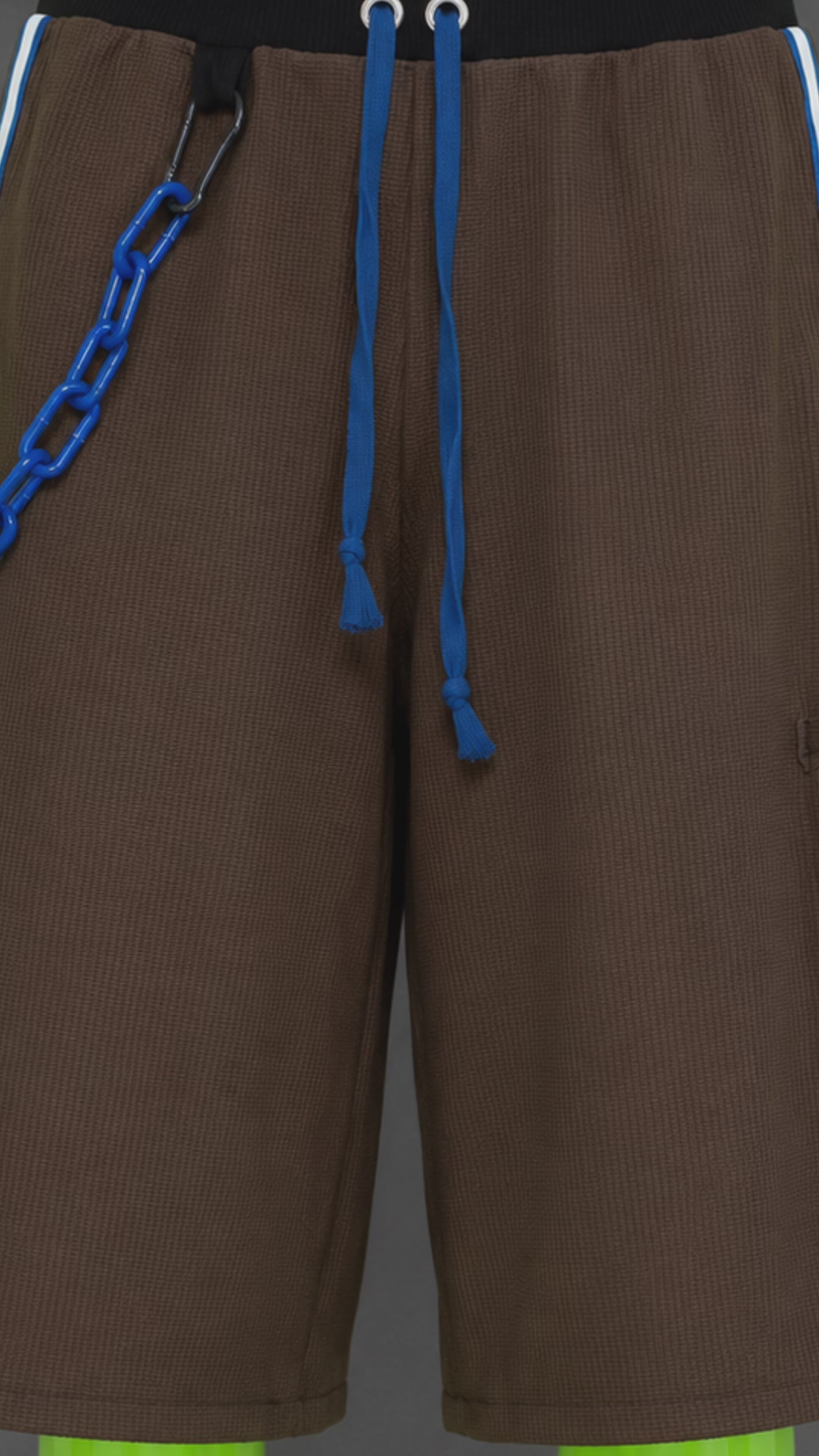 Blue Reflective Glow Stick Upcycled Jorts | Y2K Style | Rave Aesthetic XS-M